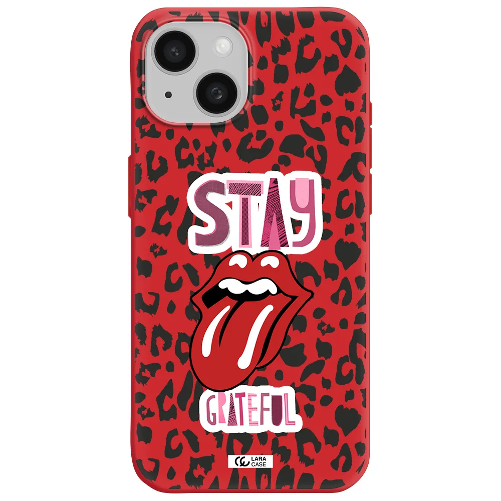 The Rolling Stones Apple Iphone 15 Silicone Imperial Red Case