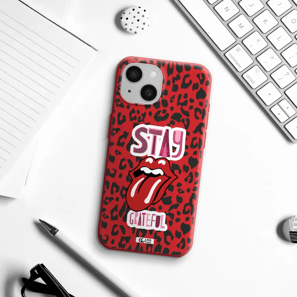 The Rolling Stones Apple Iphone 15 Silicone Imperial Red Case