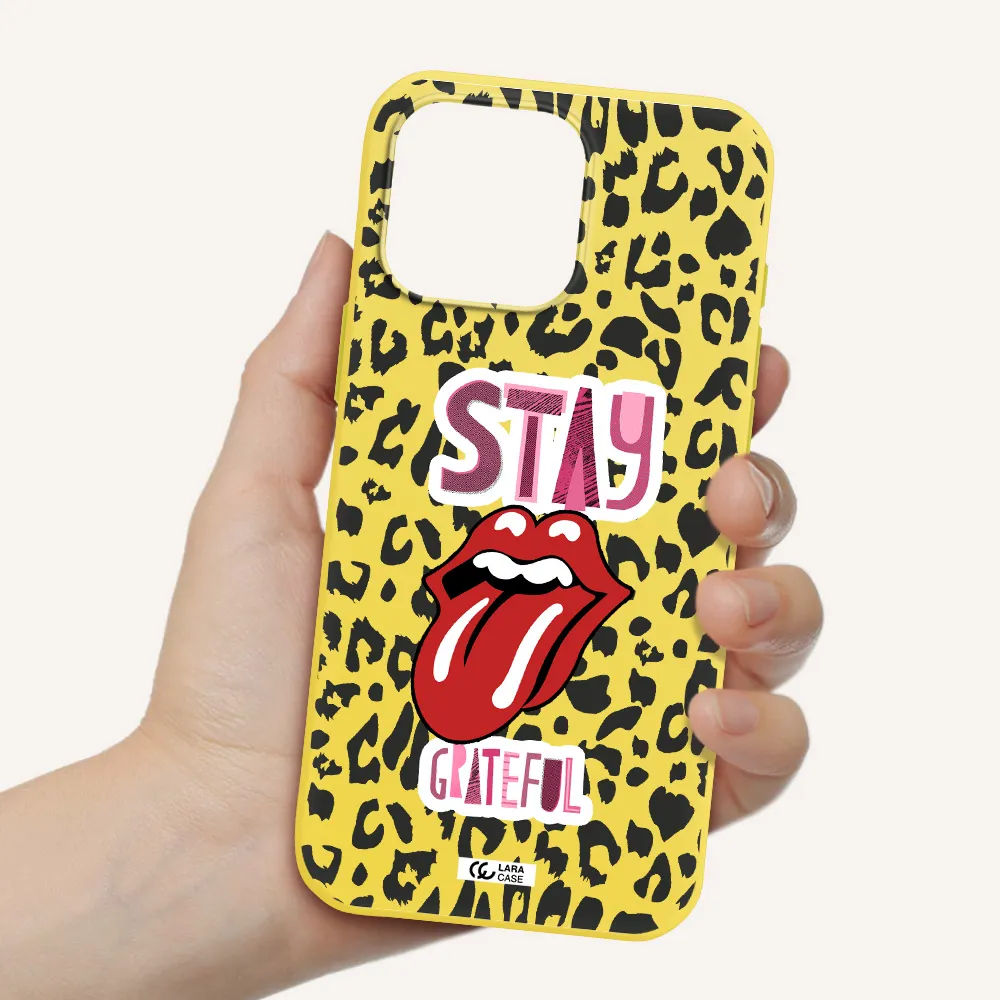 The Rolling Stones Apple Iphone 16 Pro Max Silicone Canary Yellow Case