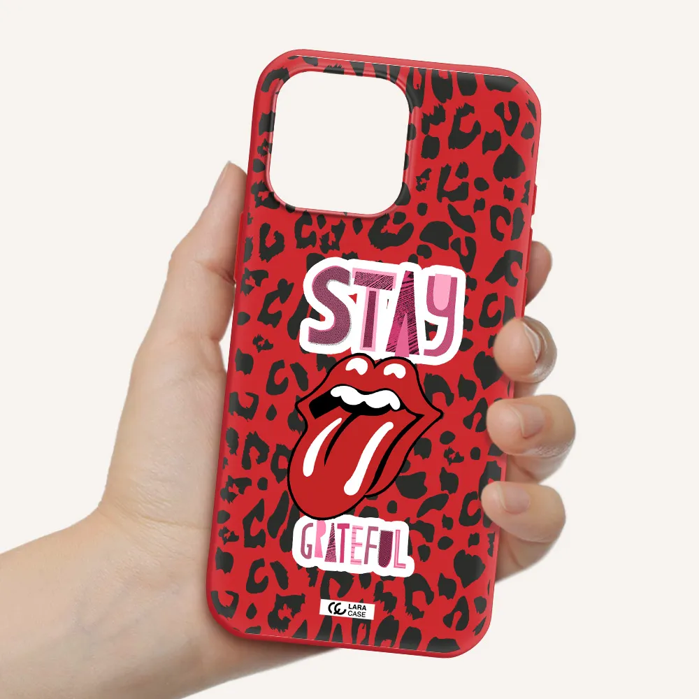 The Rolling Stones Apple Iphone 16 Pro Max Silicone Imperial Red Case