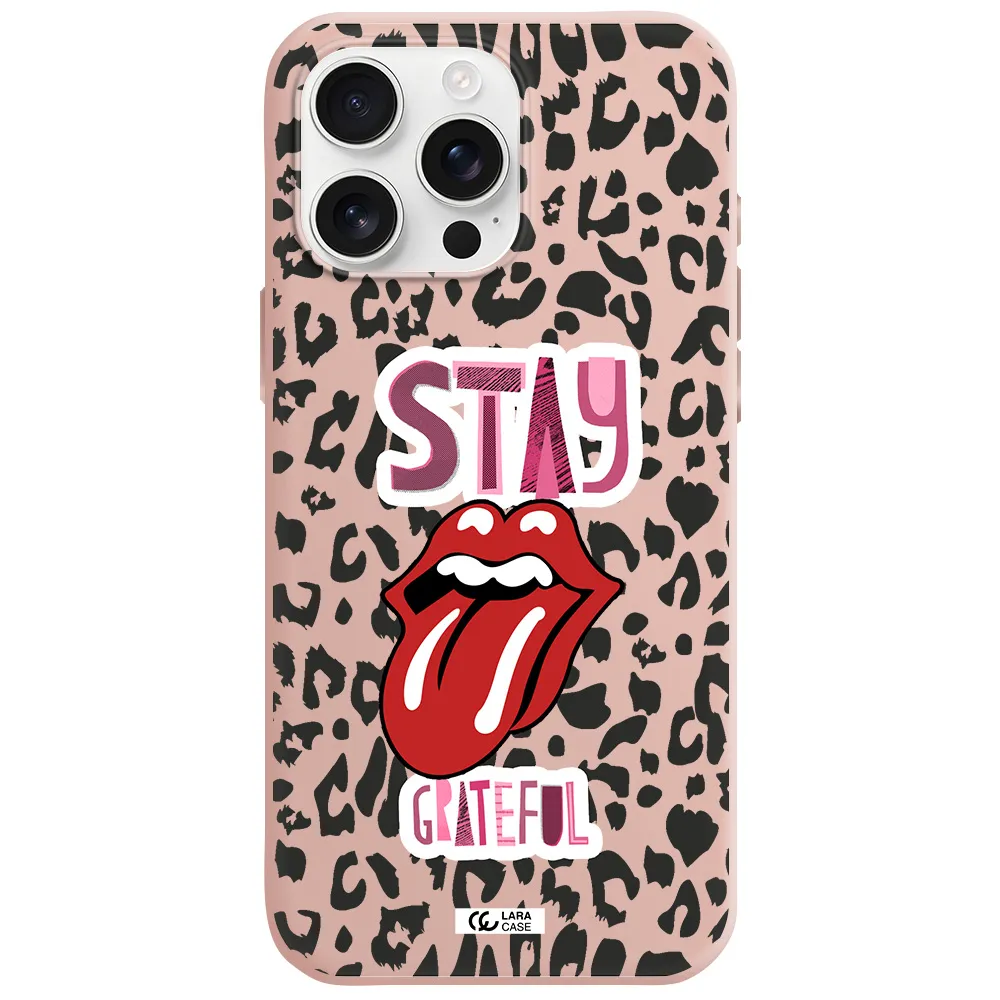 The Rolling Stones Apple Iphone 16 Pro Max Silicone Pastel Pink Case