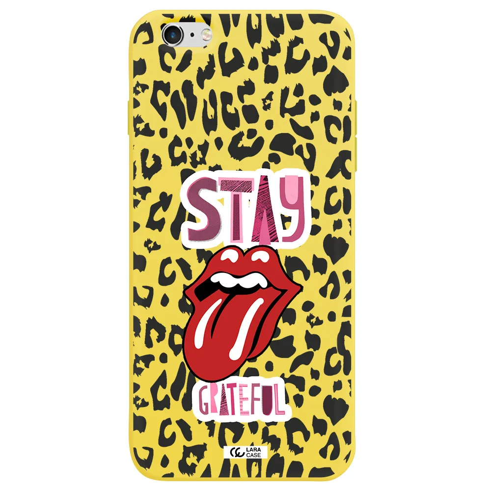 The Rolling Stones Apple iPhone 6 plus Silicone canary yellow Case