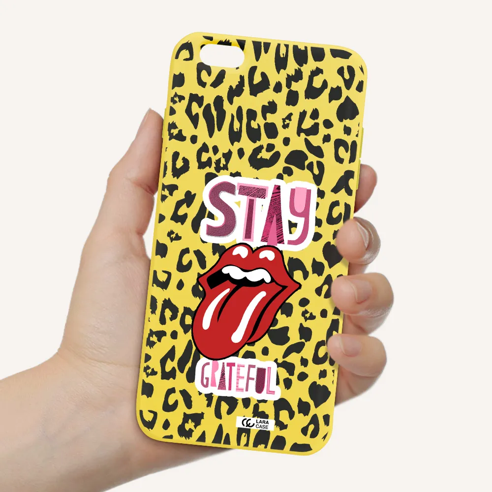 The Rolling Stones Apple iPhone 6 s plus Silicone canary yellow Case