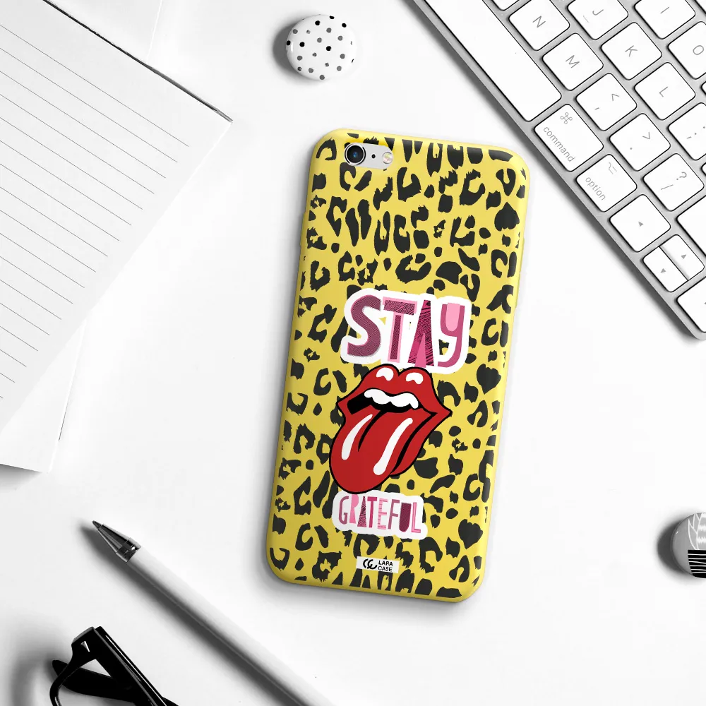 The Rolling Stones Apple iPhone 6 s plus Silicone canary yellow Case