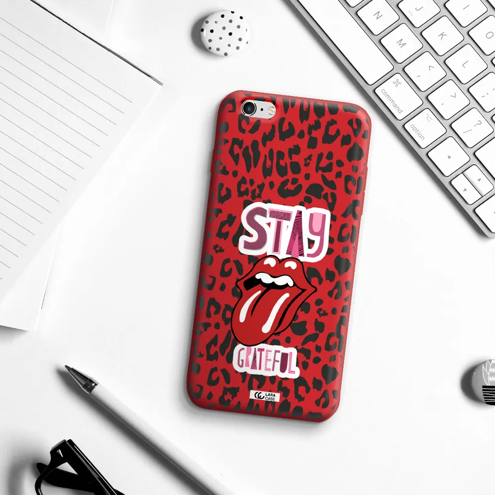 The Rolling Stones Apple iPhone 6 s plus Silicone Imperial Red Case