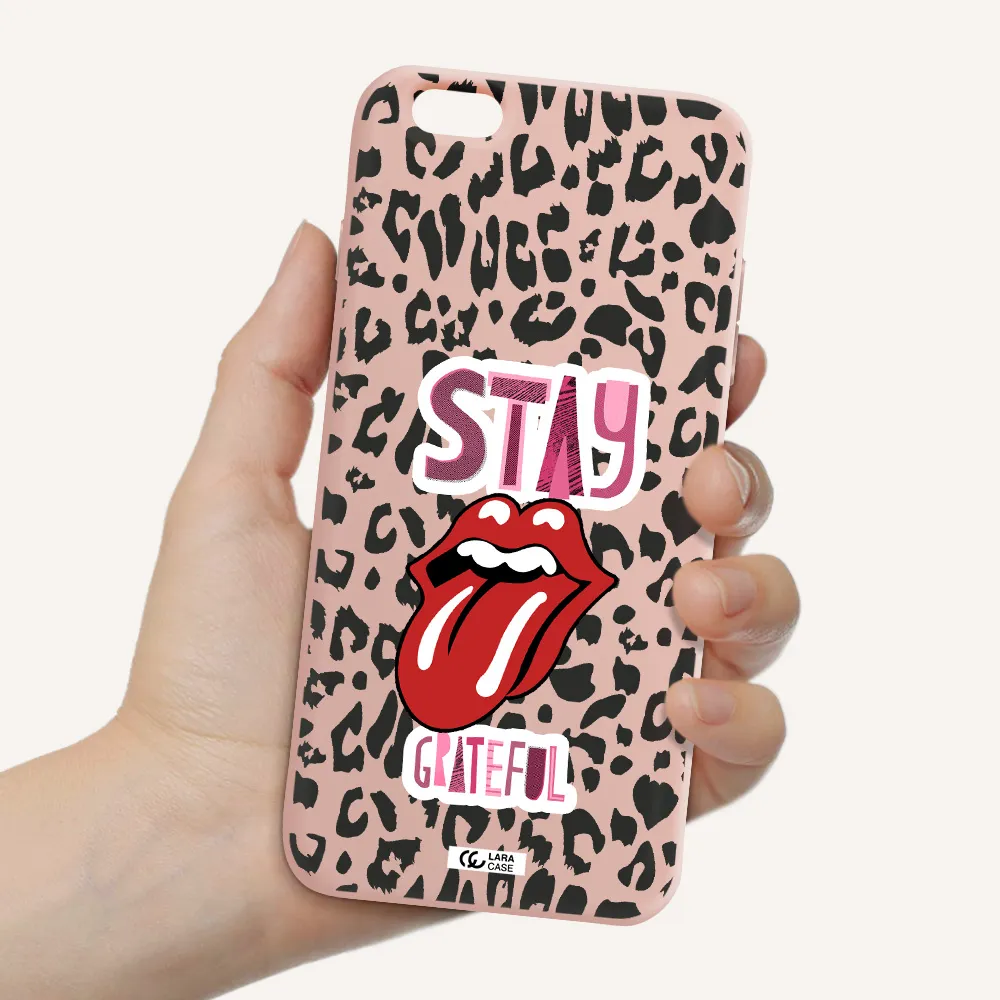 The Rolling Stones Apple iPhone 6 s plus Silicone pastel pink Case