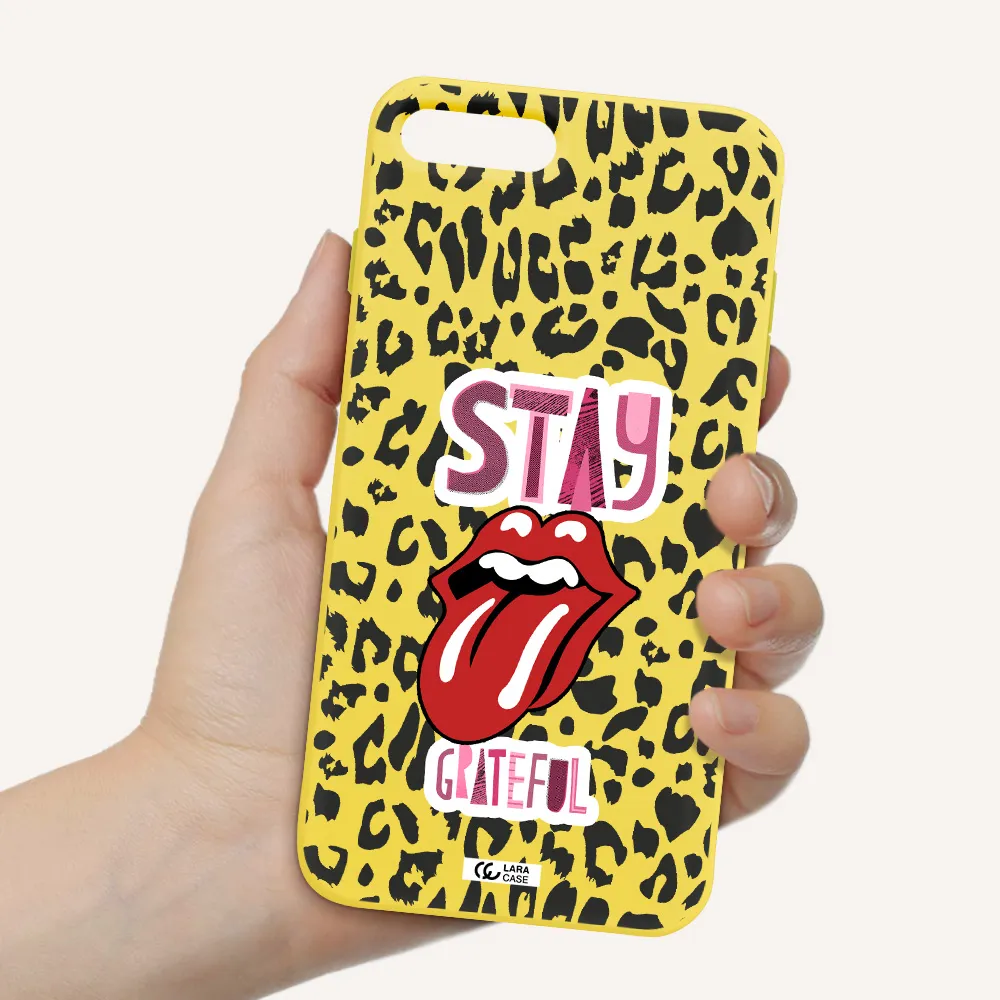 The Rolling Stones Apple iPhone 7 plus Silicone canary yellow Case