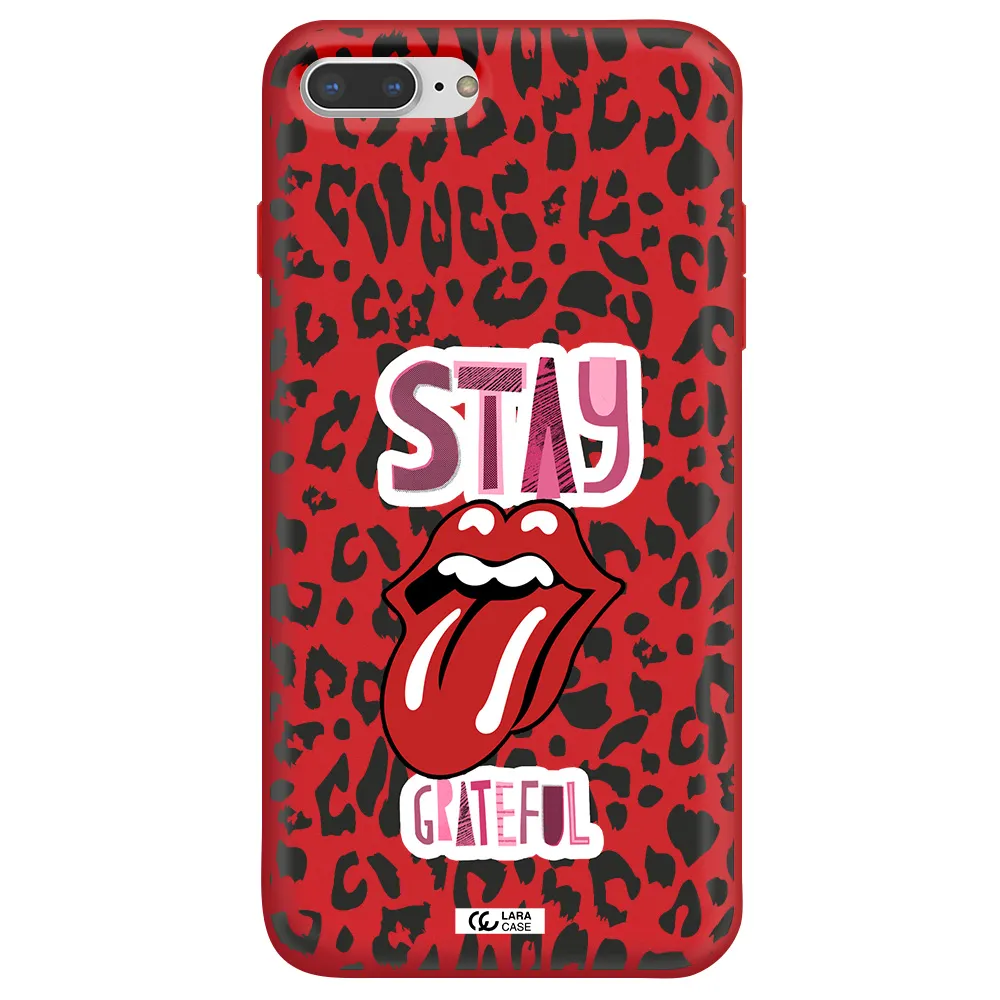 The Rolling Stones Apple iPhone 7 plus Silicone Imperial Red Case