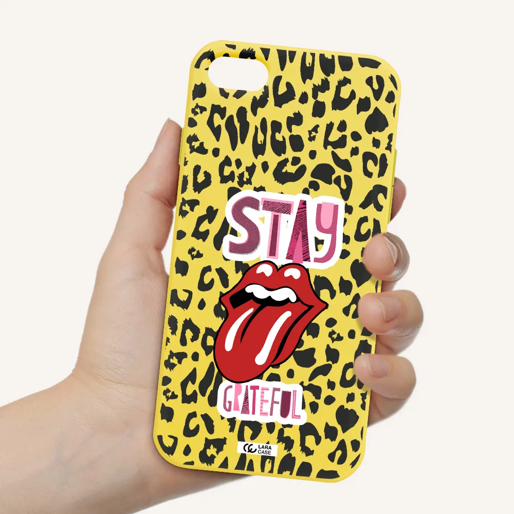 The Rolling Stones Apple iPhone 7 Silicone canary yellow Case
