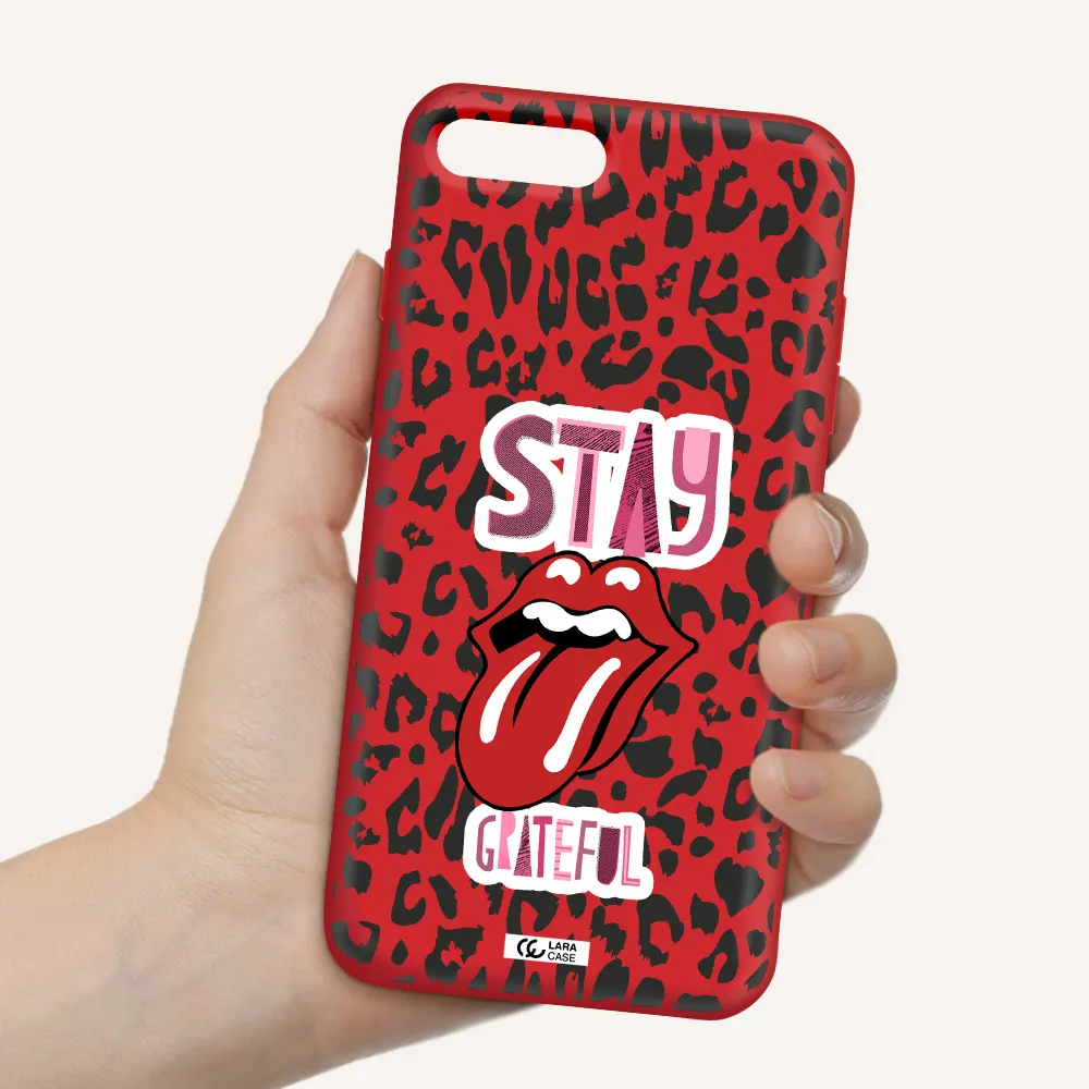 The Rolling Stones Apple iPhone 8 plus Silicone Imperial Red Case