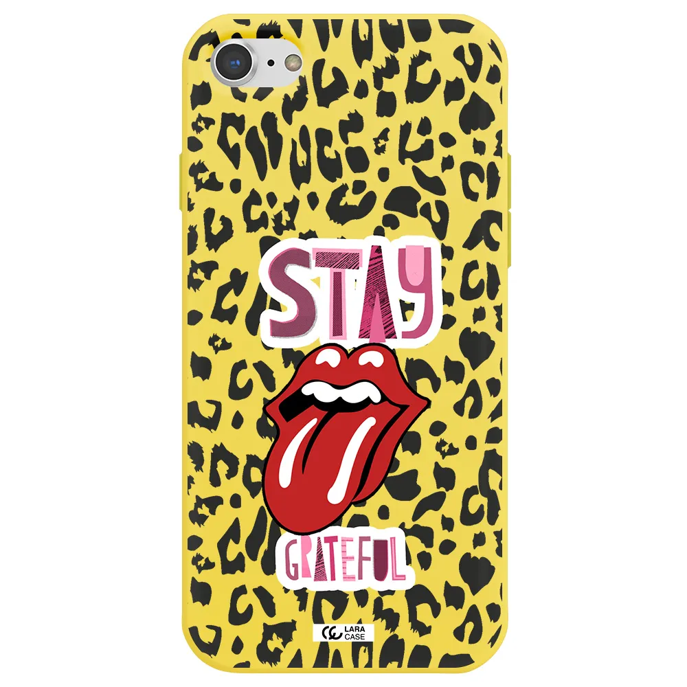 The Rolling Stones Apple iPhone 8 Silicone canary yellow Case