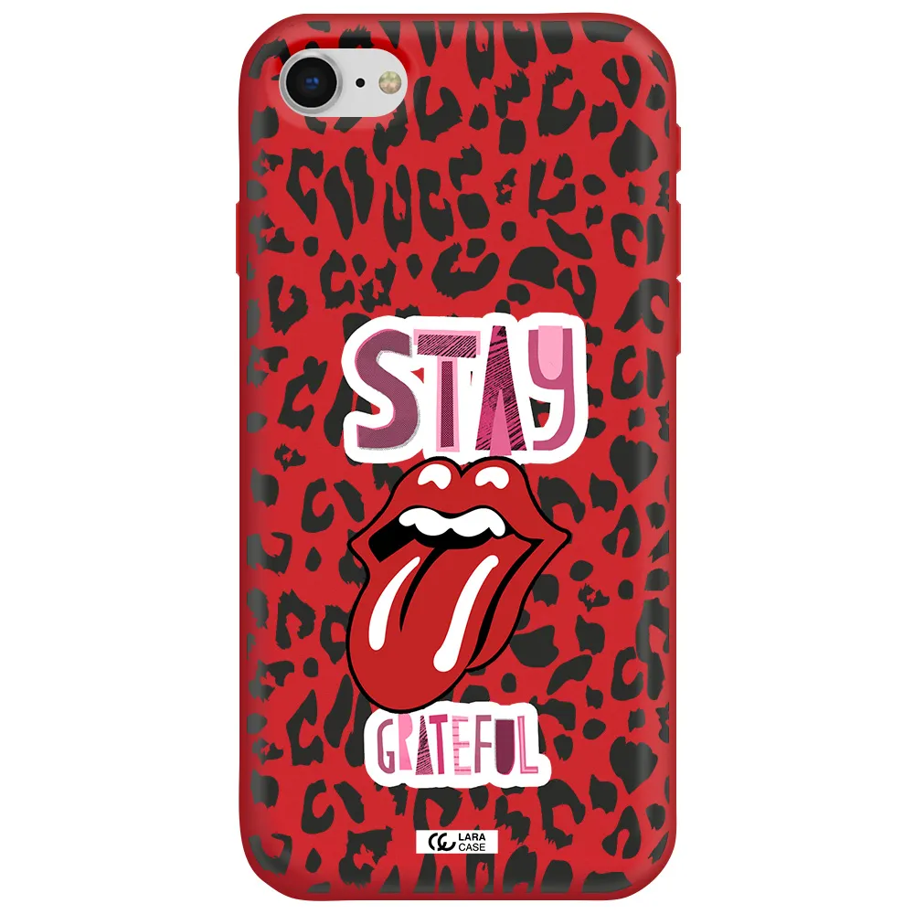 The Rolling Stones Apple iPhone se 2020 Silicone Imperial Red Case