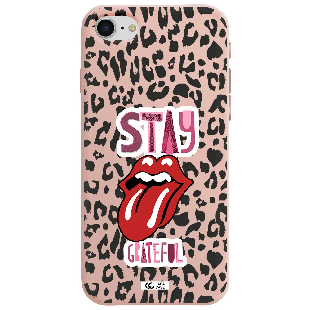 The Rolling Stones Apple iPhone se 2020 Silicone pastel pink Case