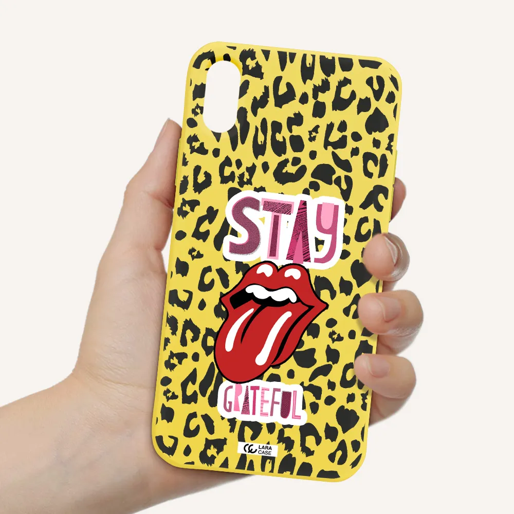 The Rolling Stones Apple iPhone X Silicone canary yellow Case