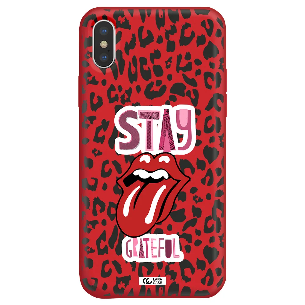 The Rolling Stones Apple iPhone X Silicone Imperial Red Case