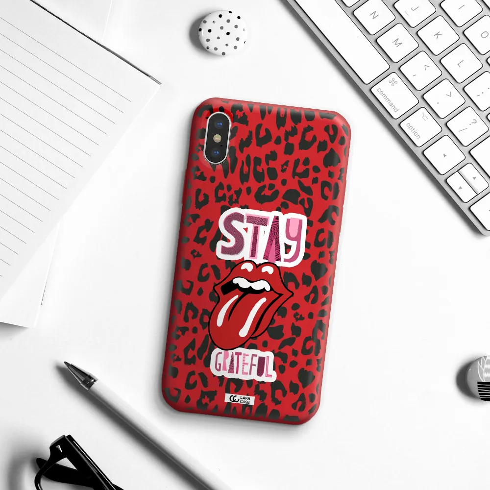 The Rolling Stones Apple iPhone X Silicone Imperial Red Case