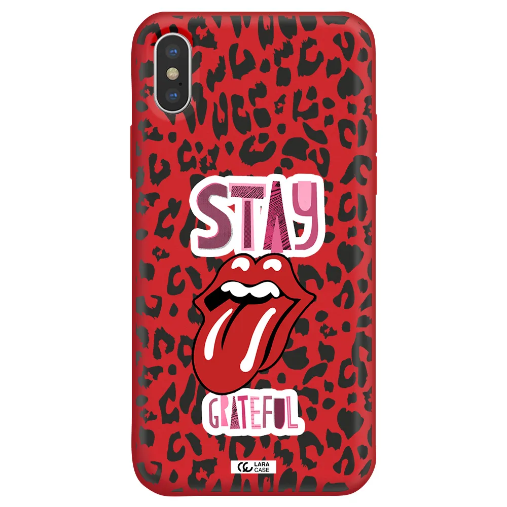 The Rolling Stones Apple iPhone XS Silicone Imperial Red Case