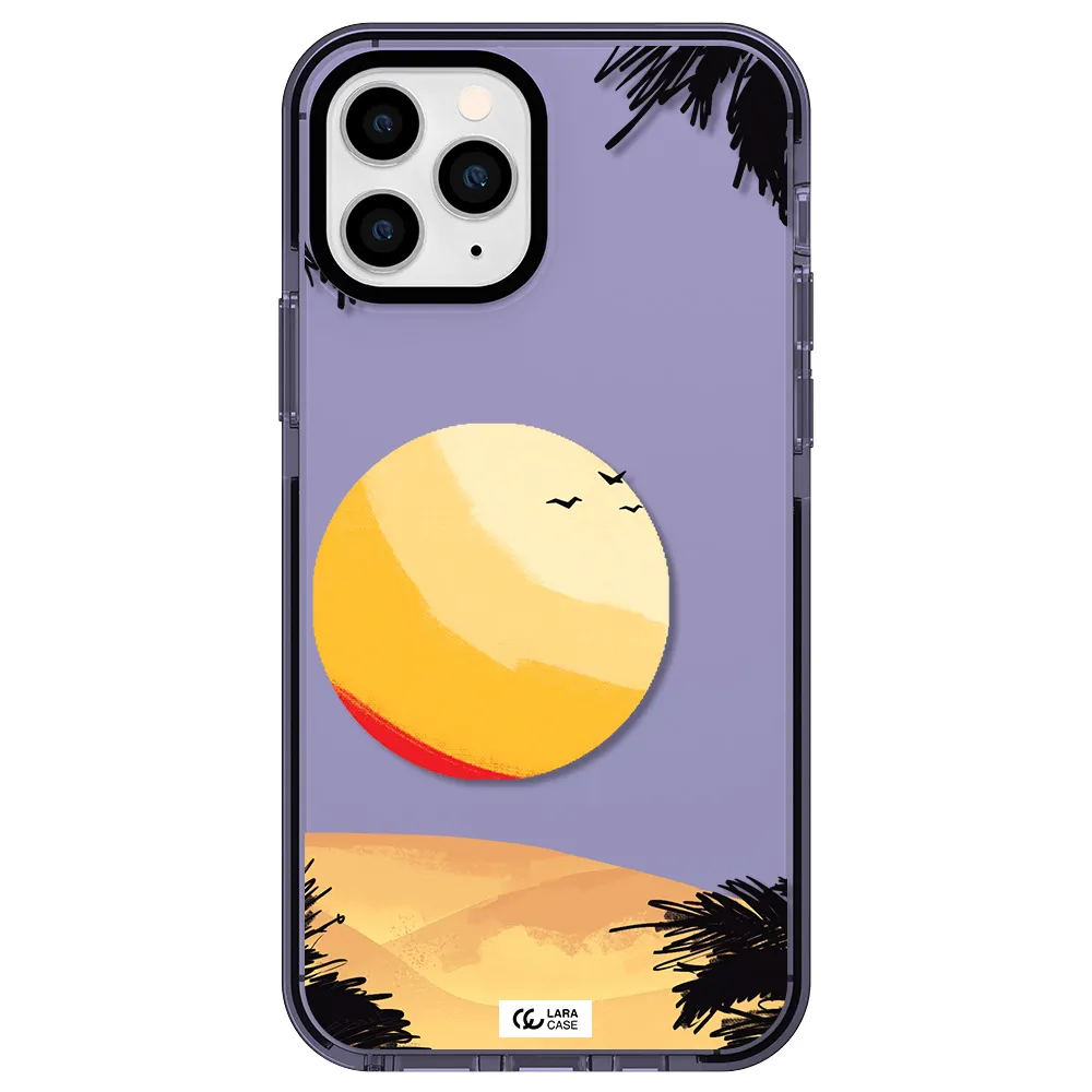 Sunset On The Beach Apple iPhone 11 pro impact Lilac Case