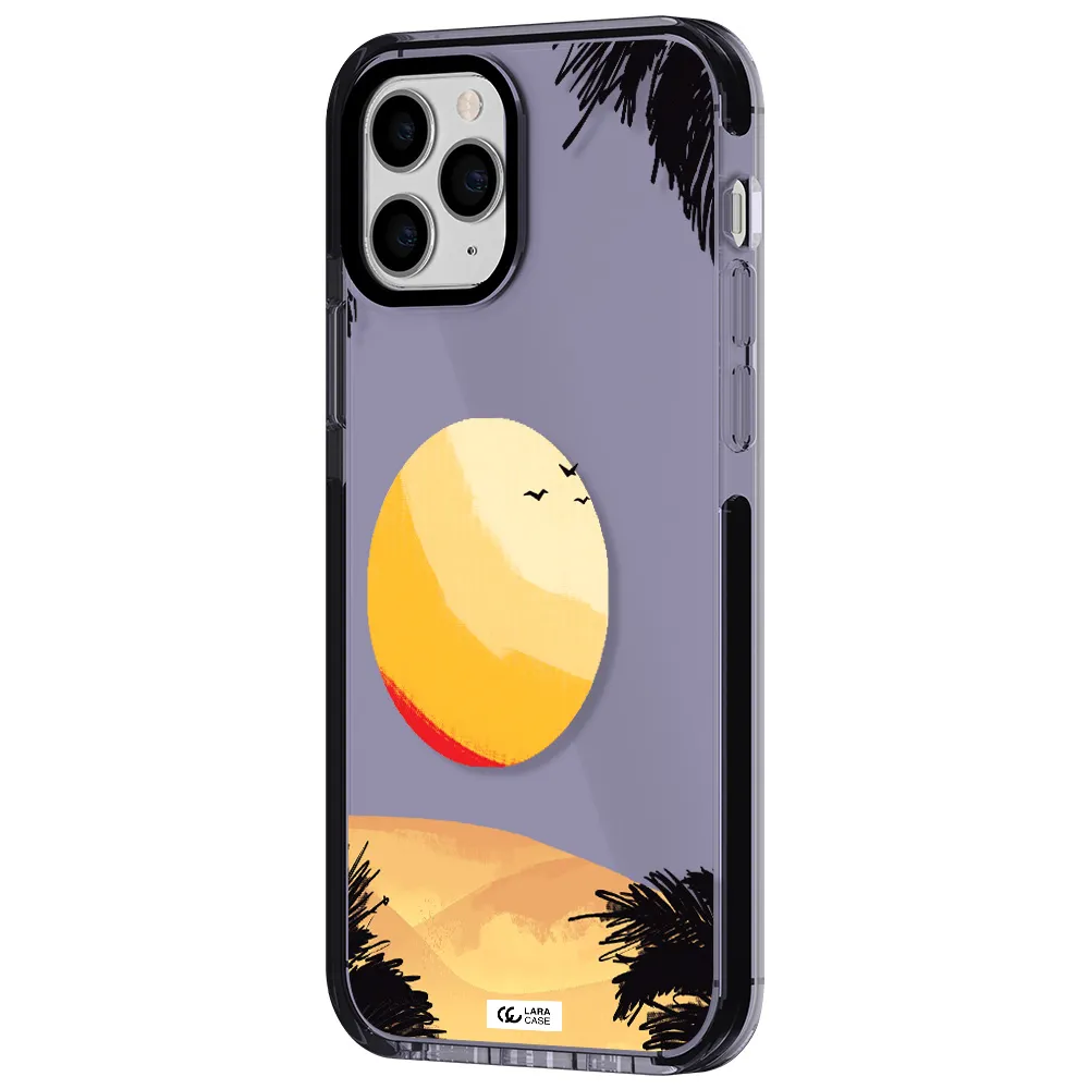 Sunset On The Beach Apple iPhone 11 pro impact Lilac Case