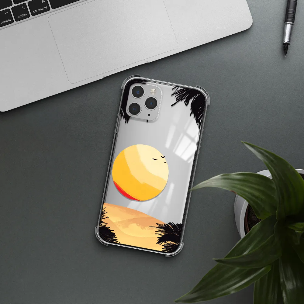 Sunset On The Beach Apple iPhone 11 pro max Clear PC Case