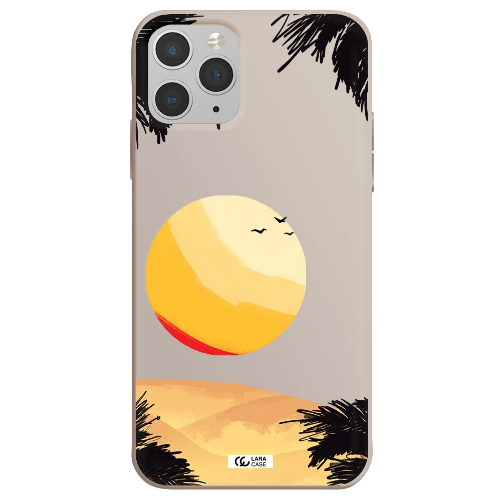 Sunset On The Beach Apple iPhone 11 pro max Silicone Stone Case