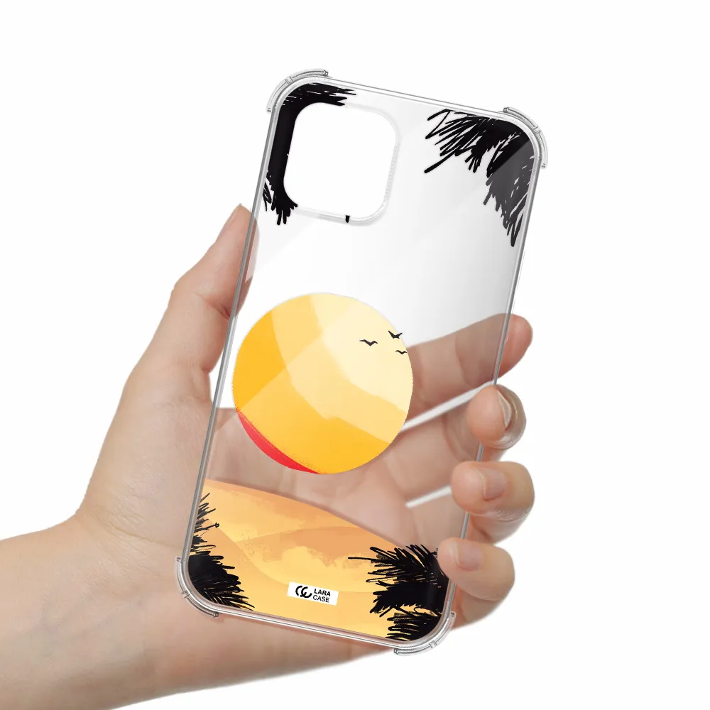 Sunset On The Beach Apple iPhone 12 Clear PC Case
