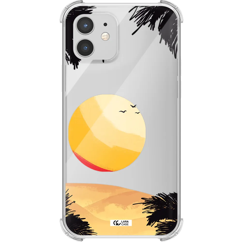 Sunset On The Beach Apple iPhone 12 mini Clear PC Case