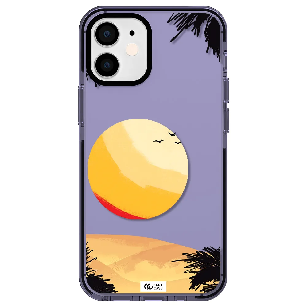 Sunset On The Beach Apple iPhone 12 mini impact Lilac Case