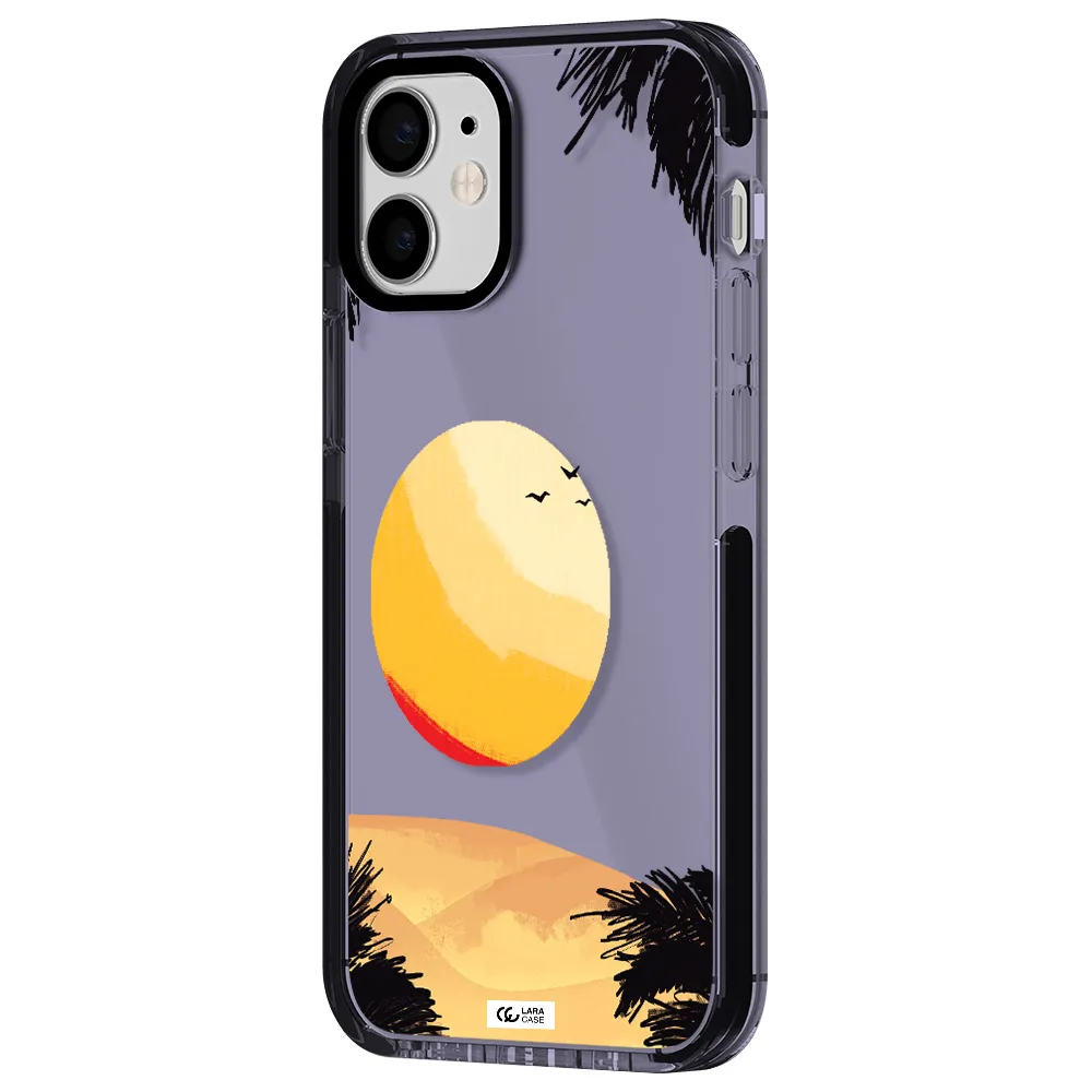 Sunset On The Beach Apple iPhone 12 mini impact Lilac Case