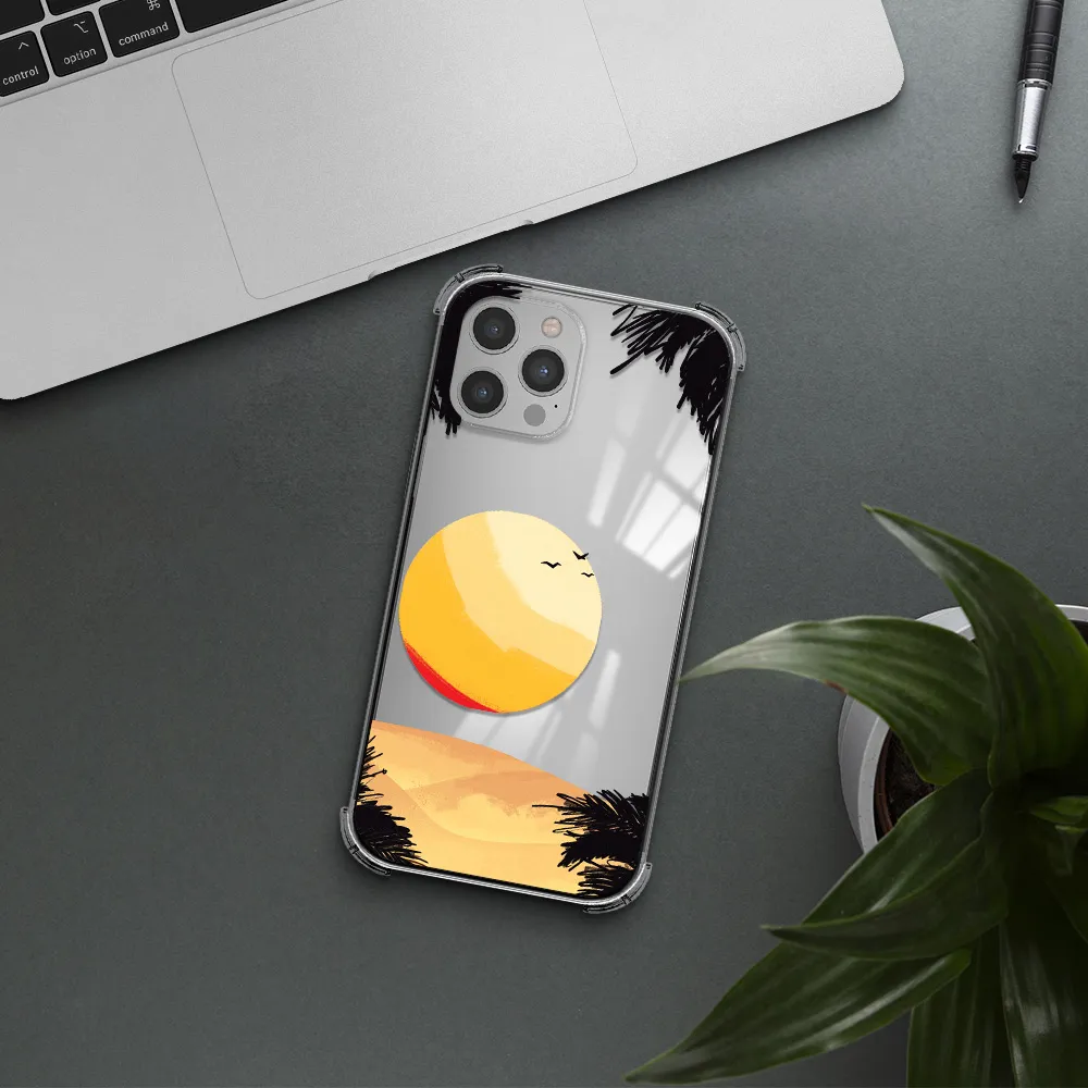 Sunset On The Beach Apple iPhone 12 pro max Clear PC Case
