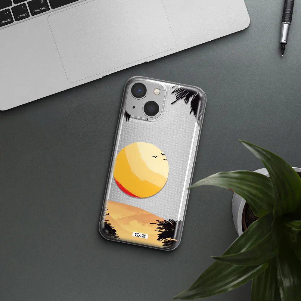 Sunset On The Beach Apple iPhone 13 mini Clear TPU Case