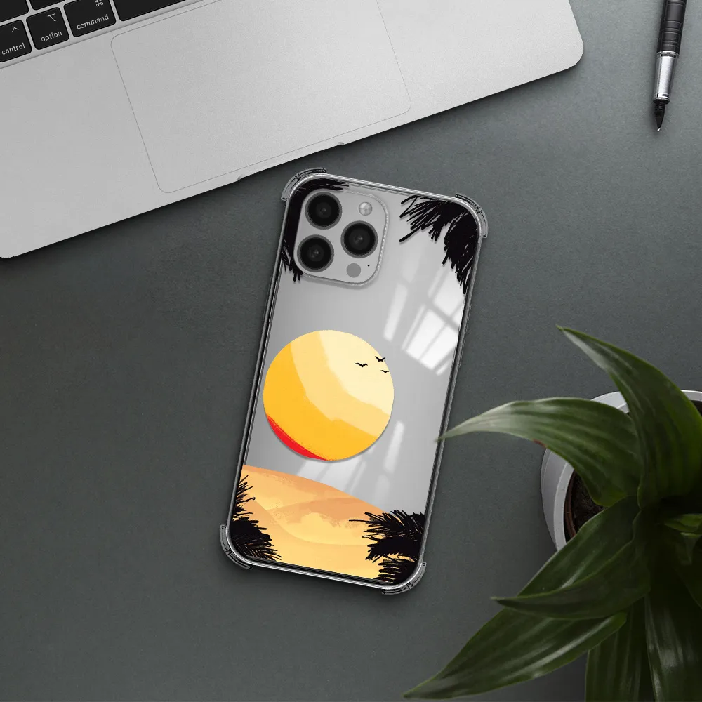 Sunset On The Beach Apple iPhone 13 Pro Clear PC Case