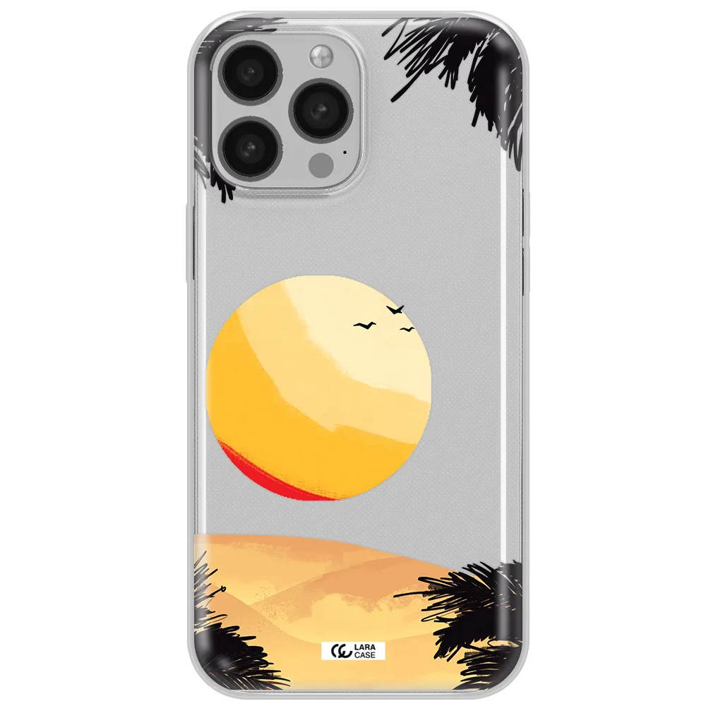 Sunset On The Beach Apple iPhone 13 Pro Clear TPU Case