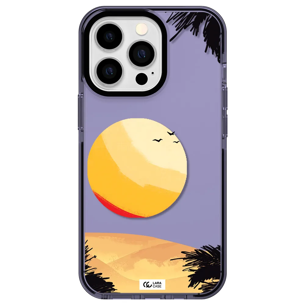 Sunset On The Beach Apple iPhone 13 Pro impact Lilac Case