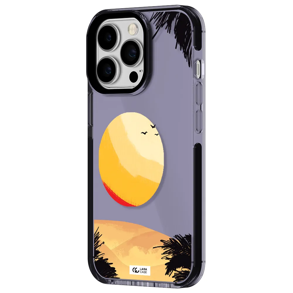 Sunset On The Beach Apple iPhone 13 Pro impact Lilac Case