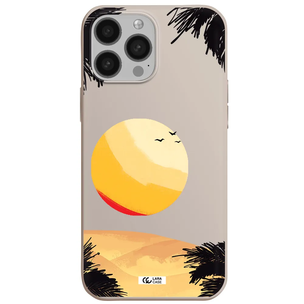 Sunset On The Beach Apple iPhone 13 Pro Max Silicone Stone Case