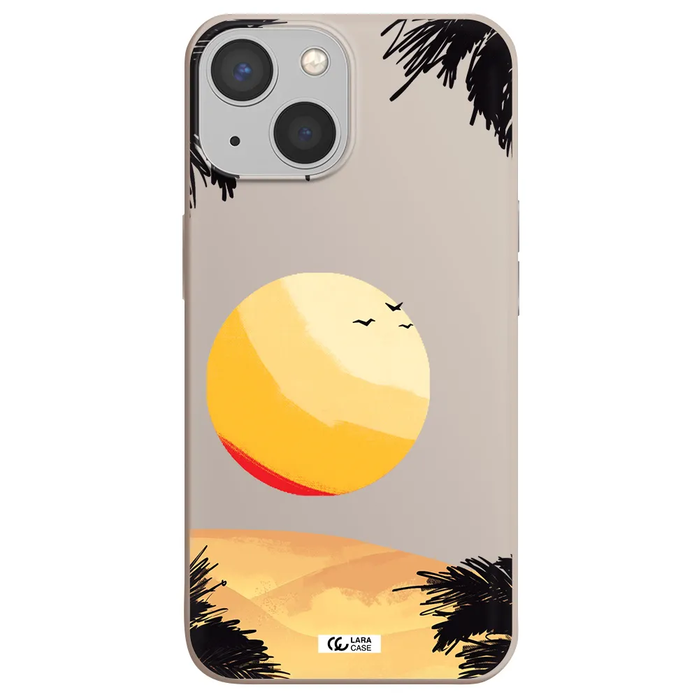 Sunset On The Beach Apple iPhone 13 Silicone Stone Case