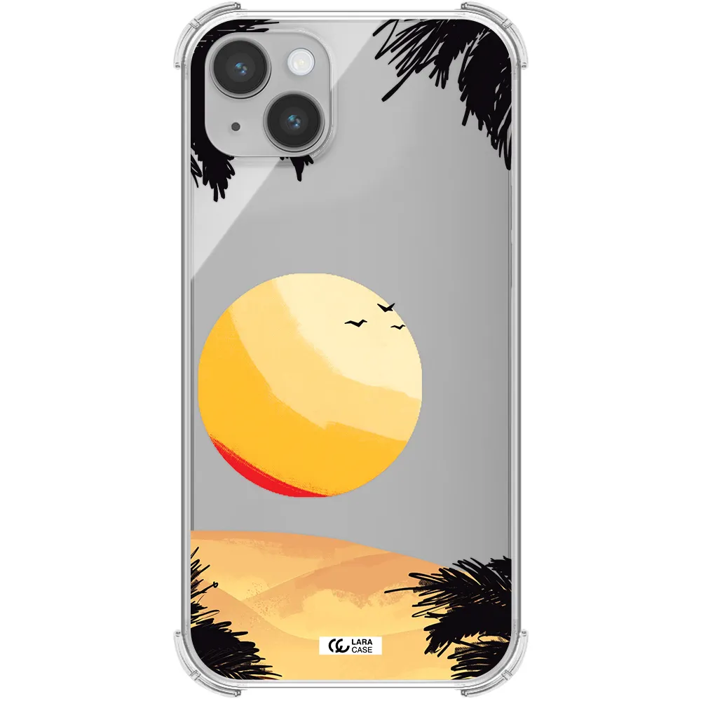Sunset On The Beach Apple iPhone 14 Clear PC Case