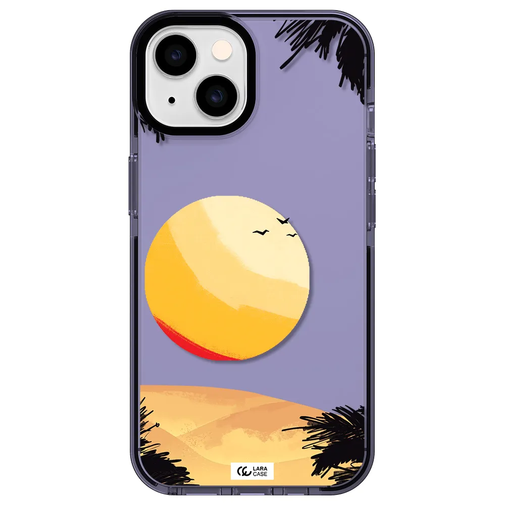 Sunset On The Beach Apple iPhone 14 impact Lilac Case