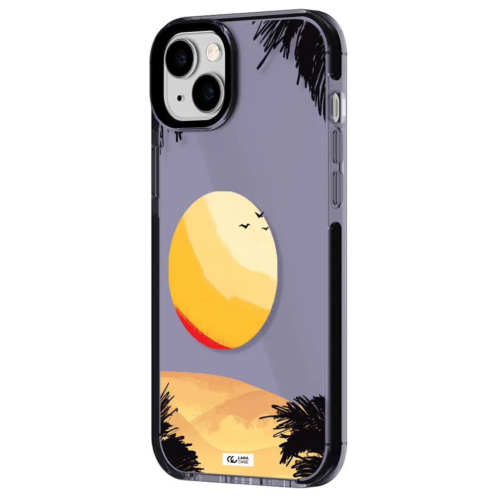 Sunset On The Beach Apple iPhone 14 plus impact Lilac Case