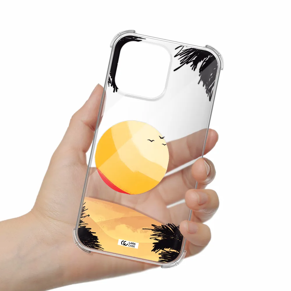 Sunset On The Beach Apple iPhone 14 pro Clear PC Case