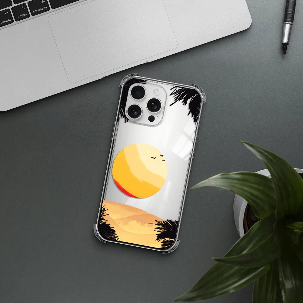 Sunset On The Beach Apple Iphone 16 Pro Max Clear Pc Case
