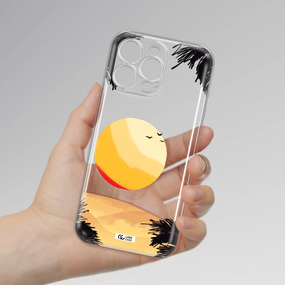 Sunset On The Beach Apple Iphone 16 Pro Max Clear Tpu Case