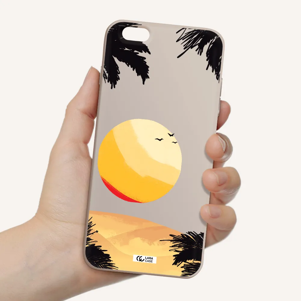 Sunset On The Beach Apple iPhone 6 plus Silicone Stone Case