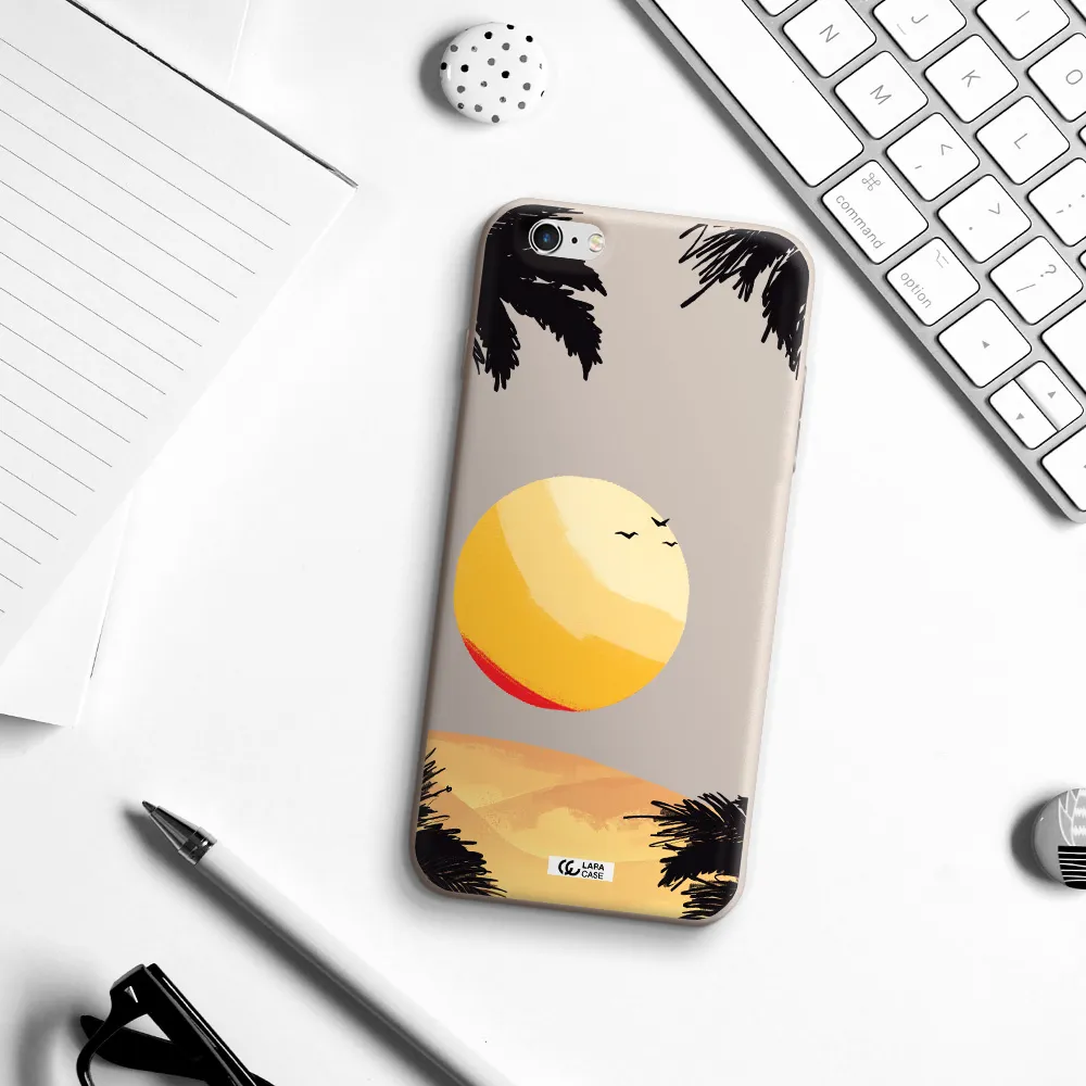 Sunset On The Beach Apple iPhone 6 plus Silicone Stone Case