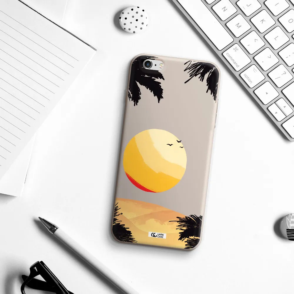 Sunset On The Beach Apple iPhone 6 s plus Silicone Stone Case