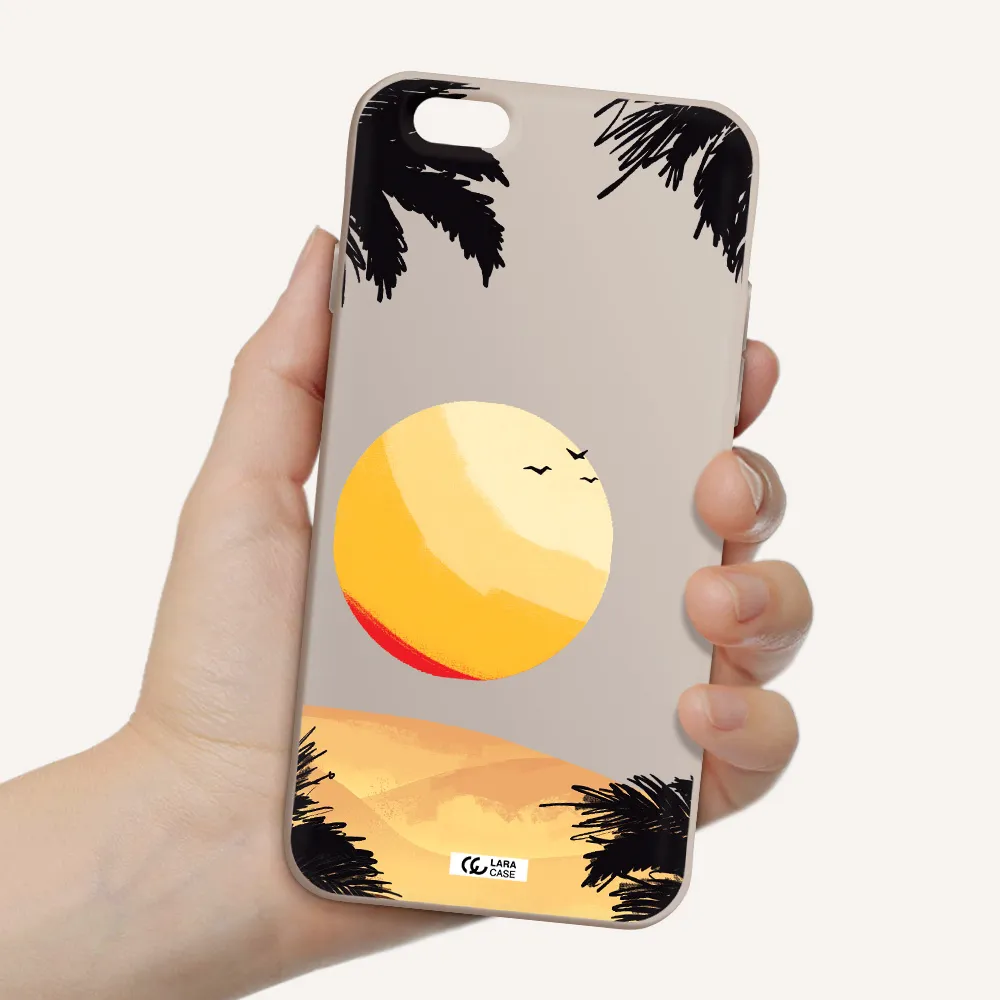 Sunset On The Beach Apple iPhone 6 Silicone Stone Case