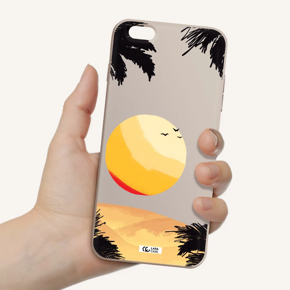 Sunset On The Beach Apple iPhone 6S Silicone Stone Case