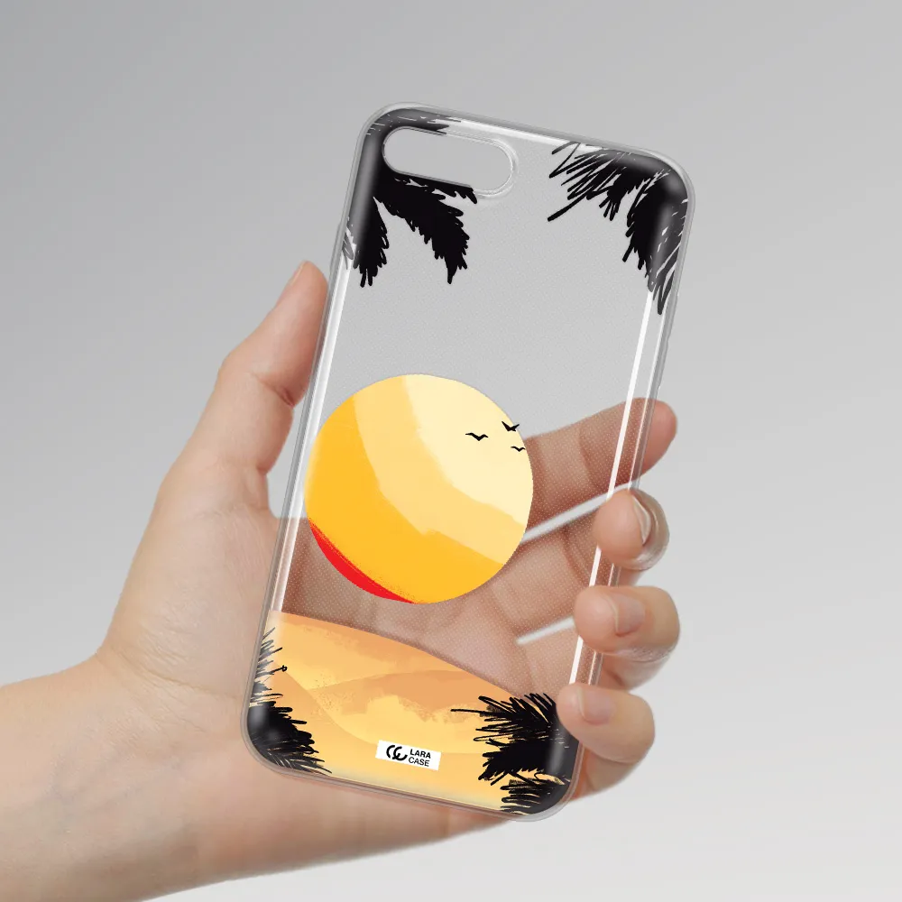Sunset On The Beach Apple iPhone 7 plus Clear TPU Case