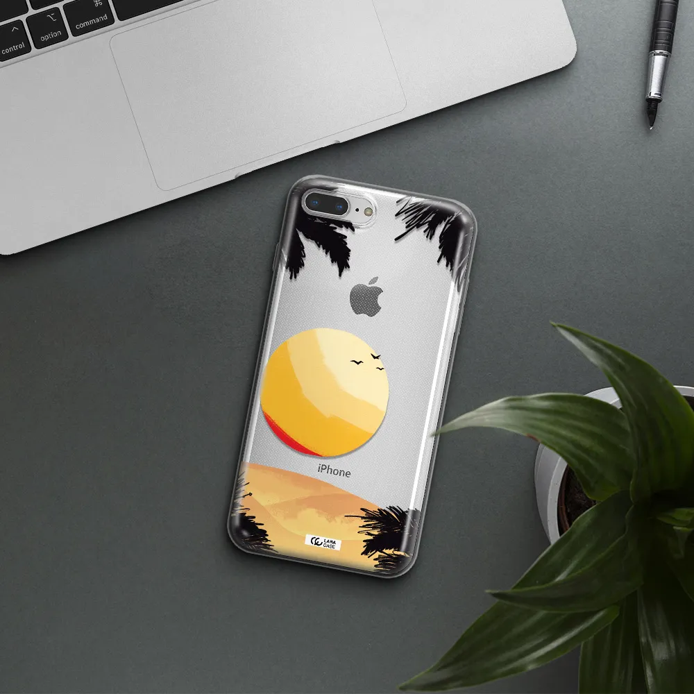 Sunset On The Beach Apple iPhone 7 plus Clear TPU Case